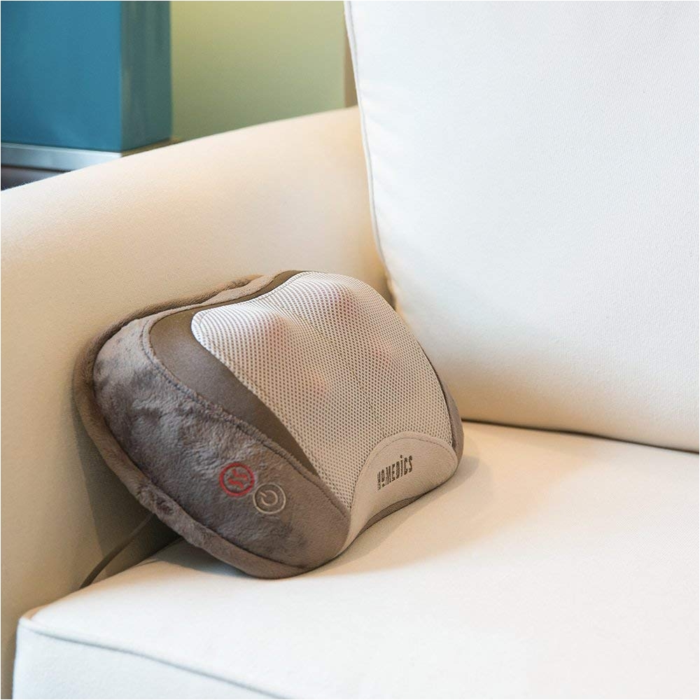 amazon com homedics 3d shiatsu vibration massage pillow with heat heated vibrating massage pad soft fabric versatile use for neck back shoulders