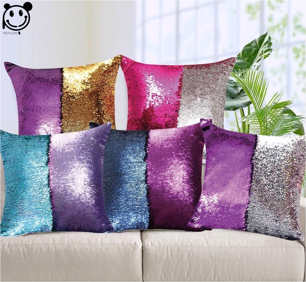 magical throw pillowcase color changing reversible pillow cover