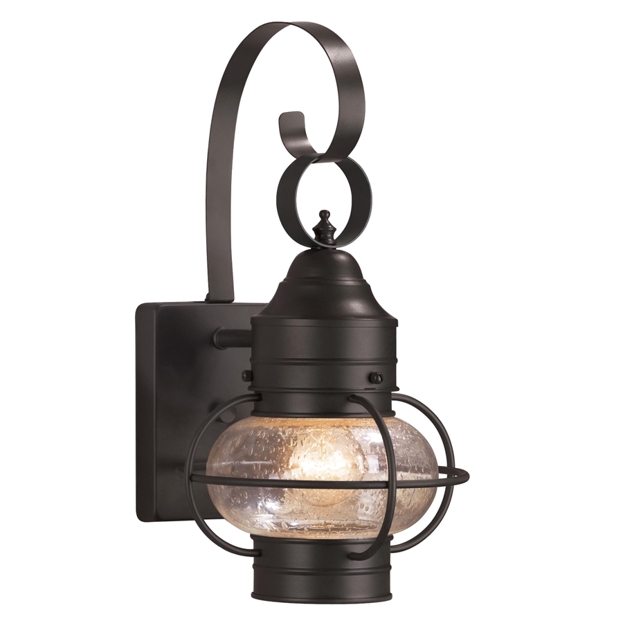 portfolio trevett 14 in h matte black outdoor wall light