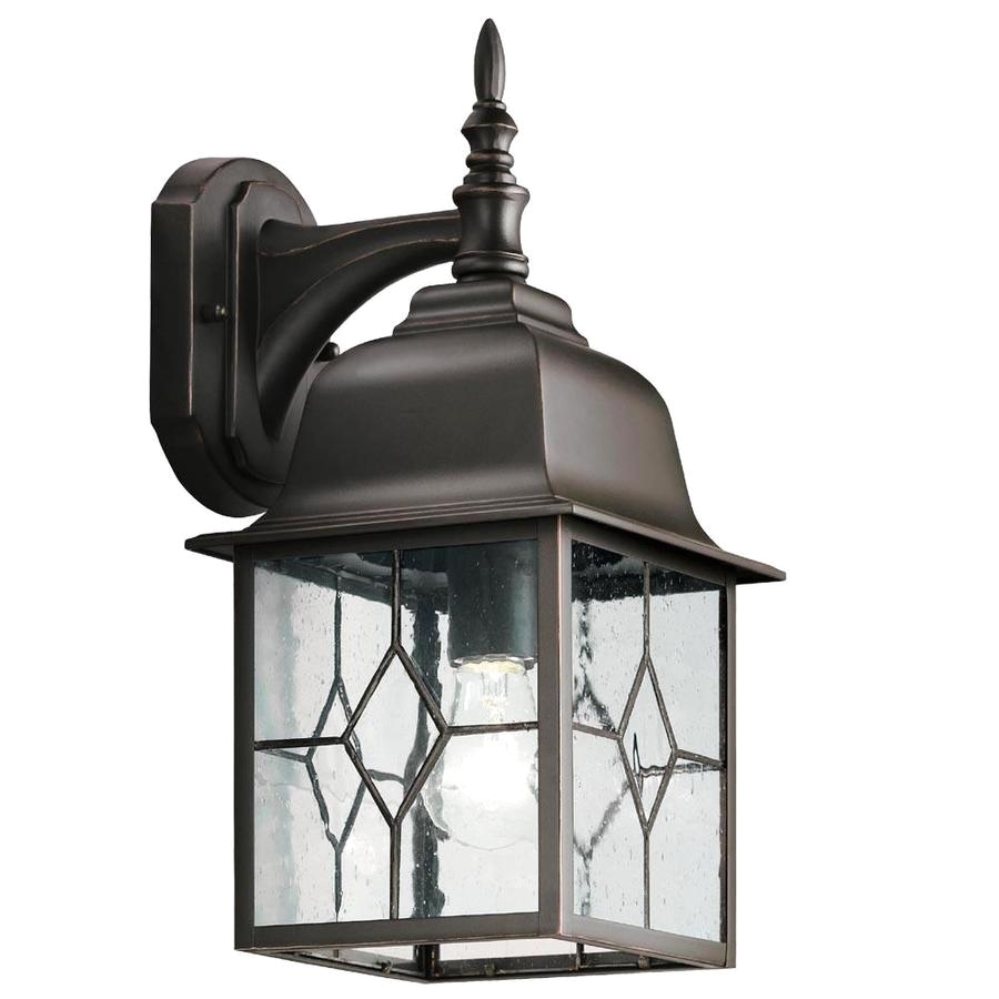 portfolio litshire 15 62 in h oil rubbed bronze outdoor wall light