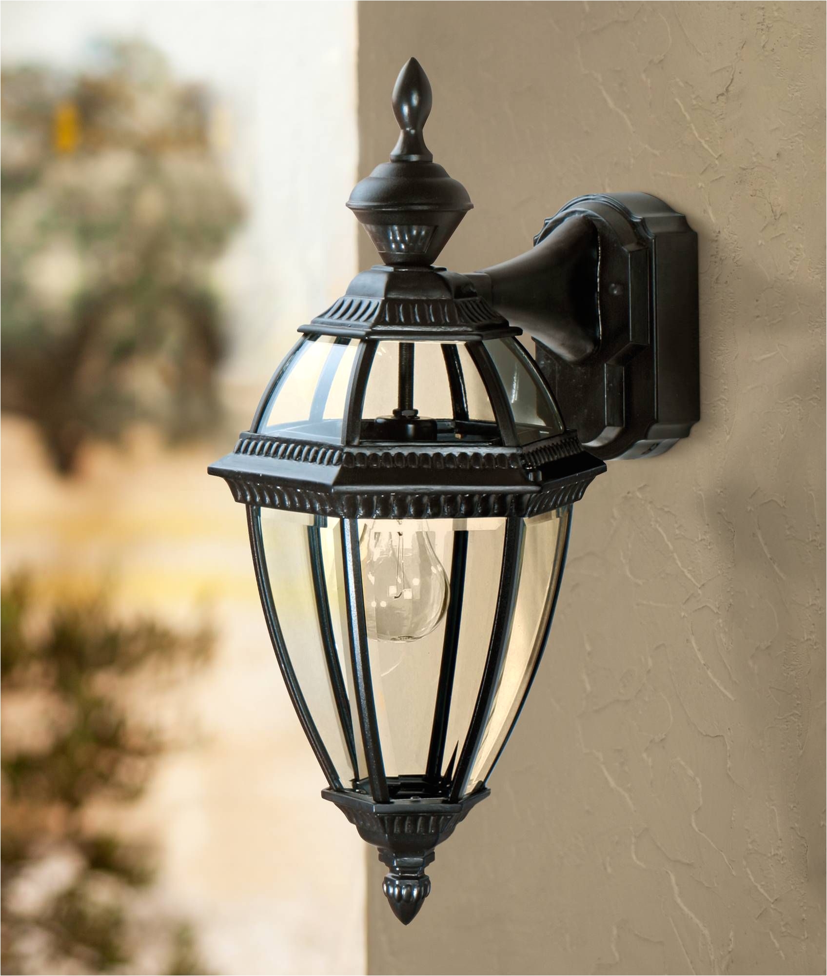 delightful exterior light with outlet or heritage black 21 dusk to dawn motion sensor outdoor light