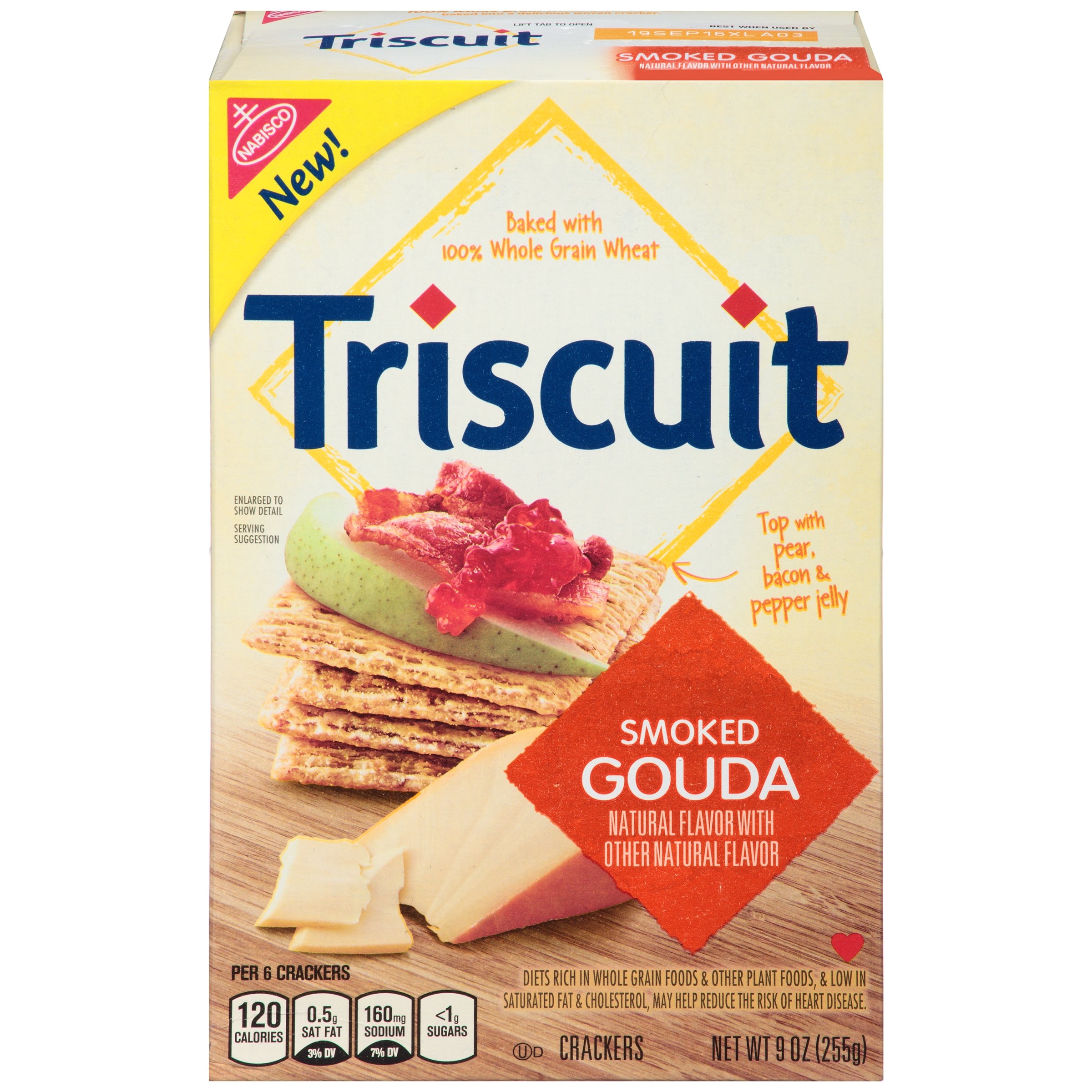 triscuit gouda wheat crackers non gmo 9 ounce