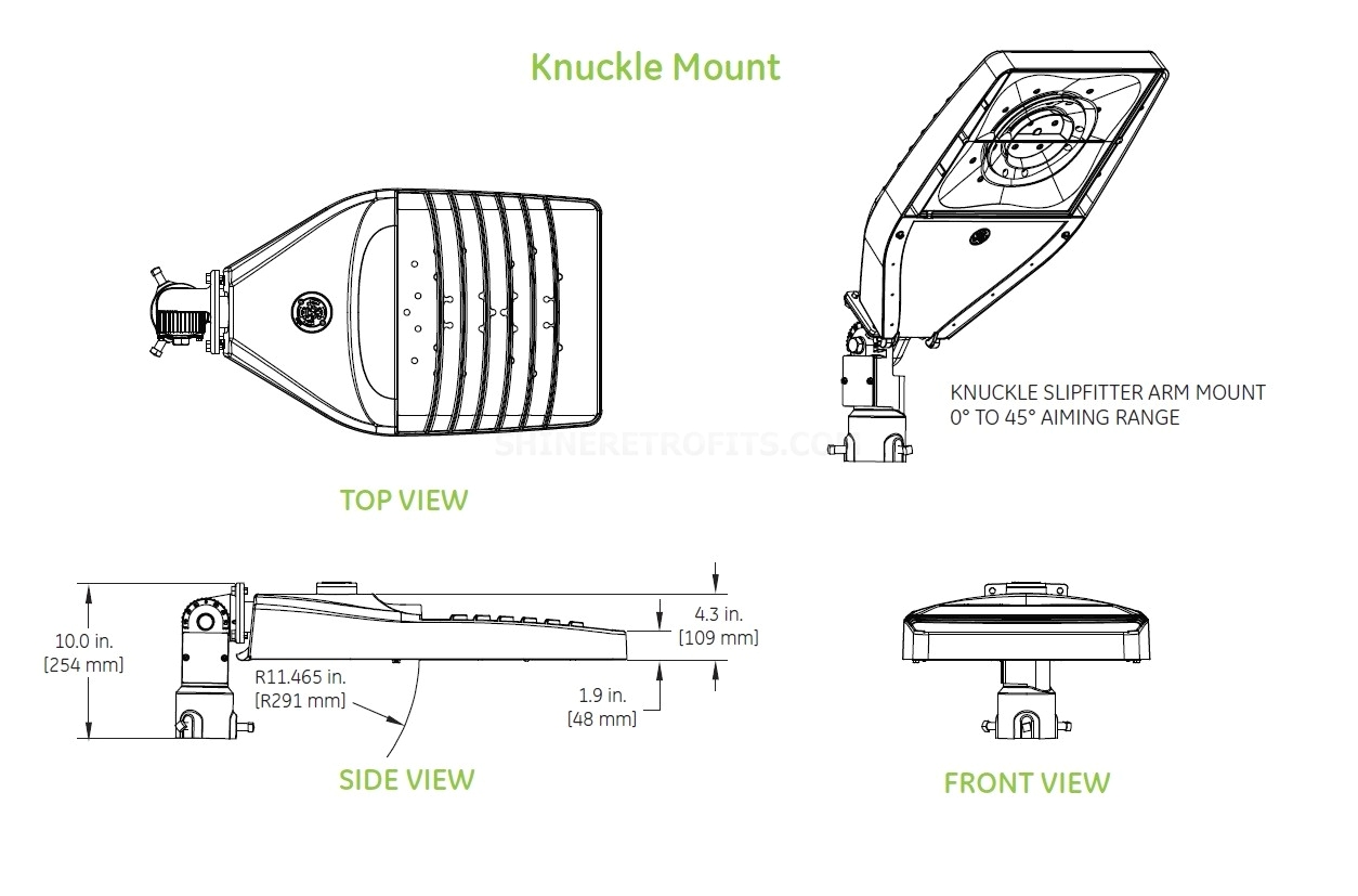 eals knuckle mount dimensions