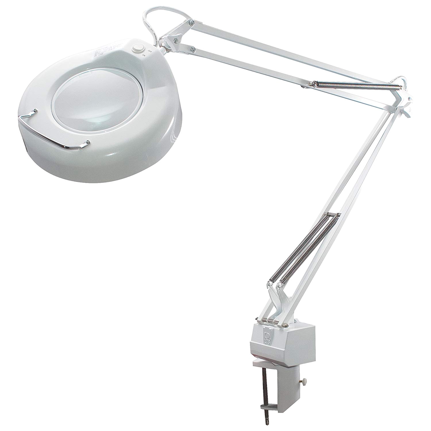 amazon com ledu l745bk economy magnifier lamp 38 1 2 arm reach black desk lamps office products