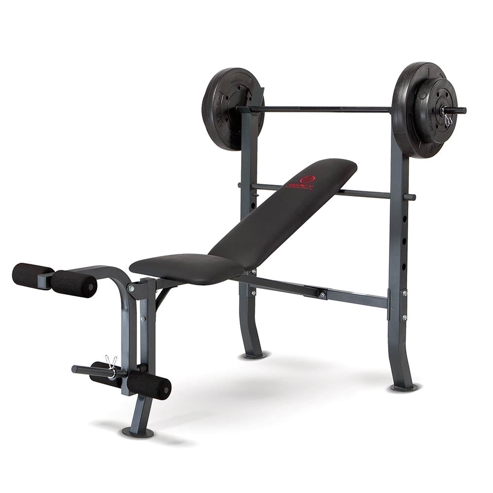 the marcy weight bench 80lb weight set md 2080 by marcy brings the whole gym