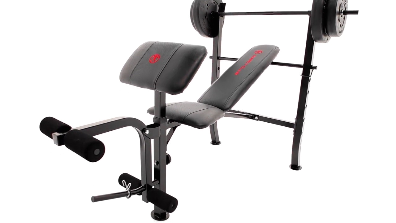 marcy standard weight bench 80lb weight set mkb 2081