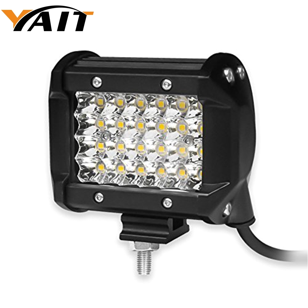 yait 1x led light pods 4inch led cubes quad row led light bar 72w off road