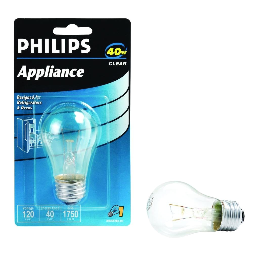 40 watt a15 incandescent clear appliance light bulb