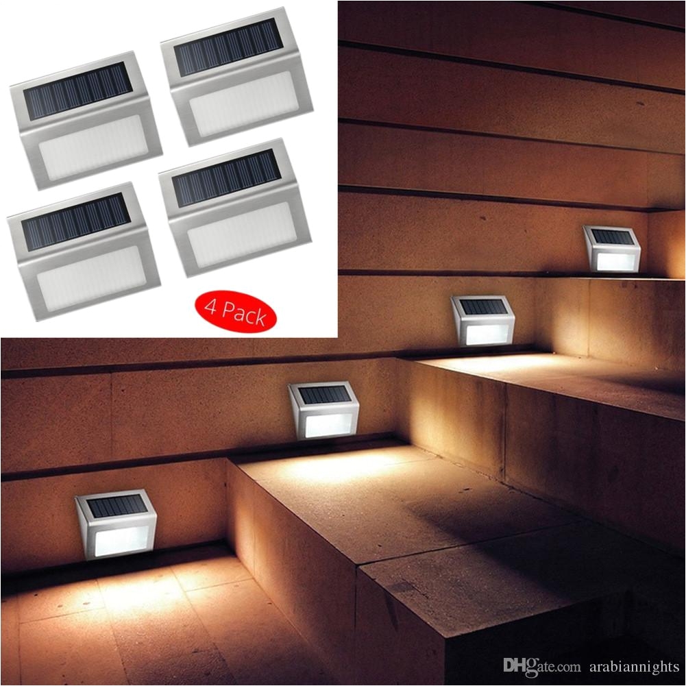 3led solar powered wall light 3 led light wall mount garden path lamp step lights outdoor patio gutter fence lighting led garden light step lights online