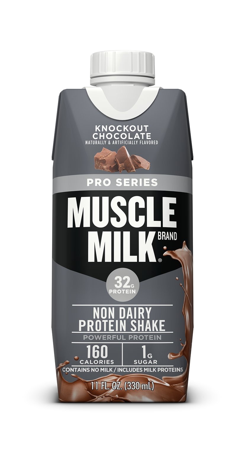 muscle milk pro series protein shake knockout chocolate 32g protein 11 fl oz
