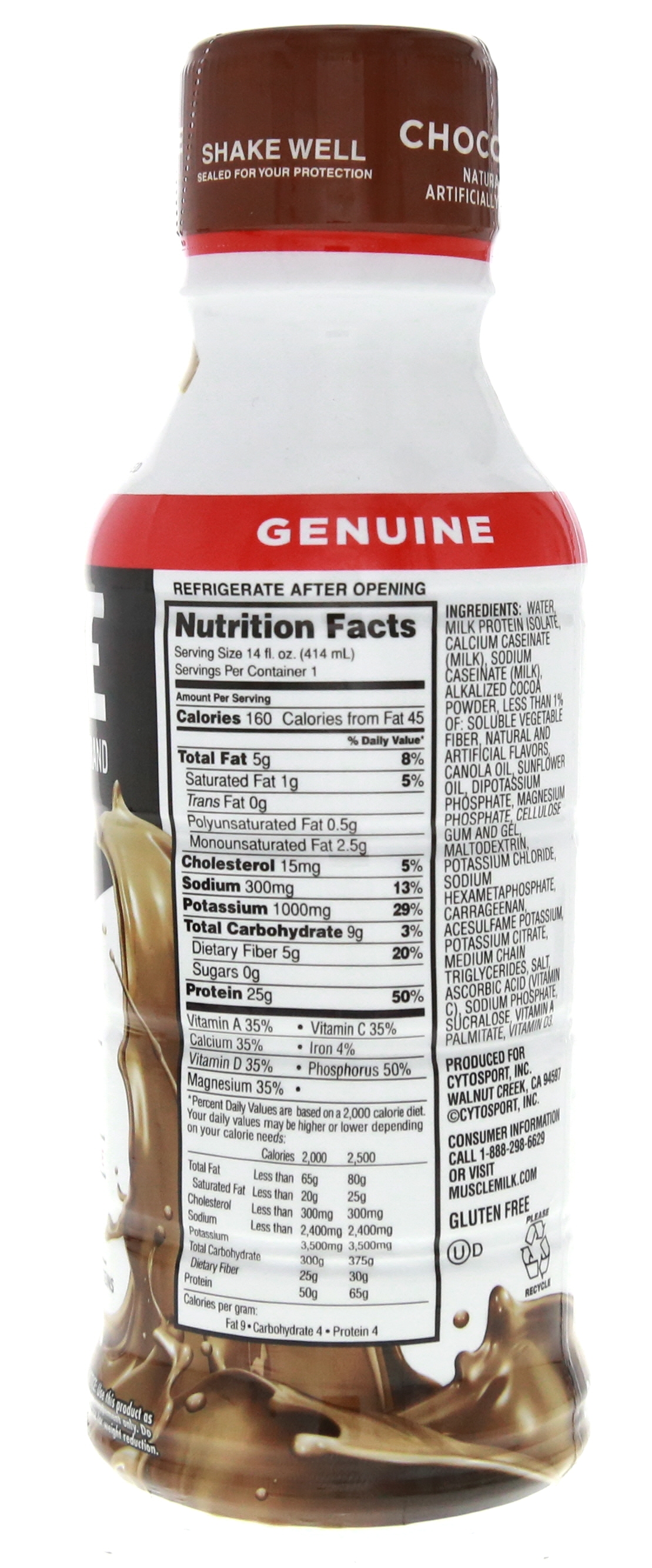 cytosport muscle milk rtd chocolate 12 14 oz