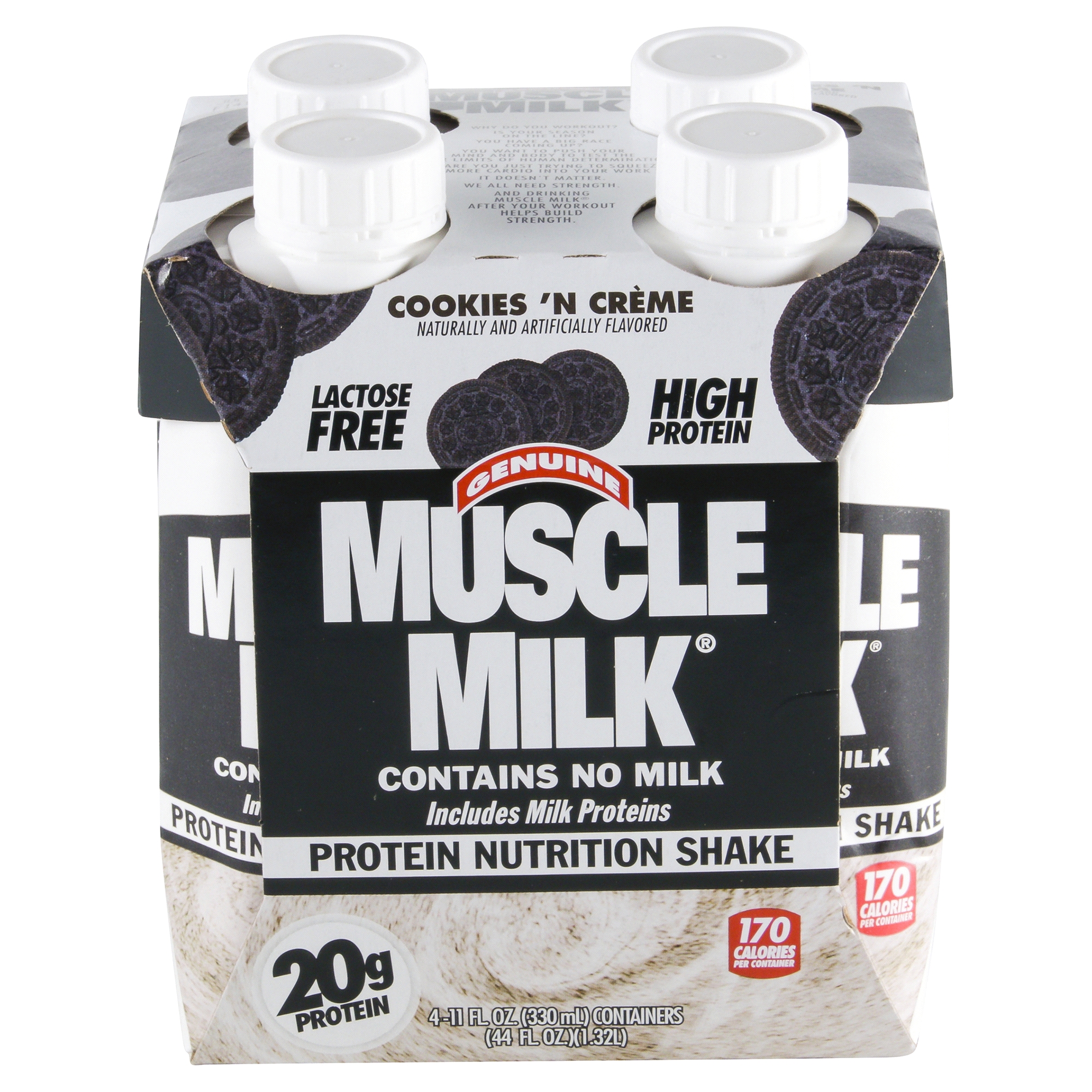 muscle milk cookies cream ready to drink protein nutrition shake 4 pk meijer com