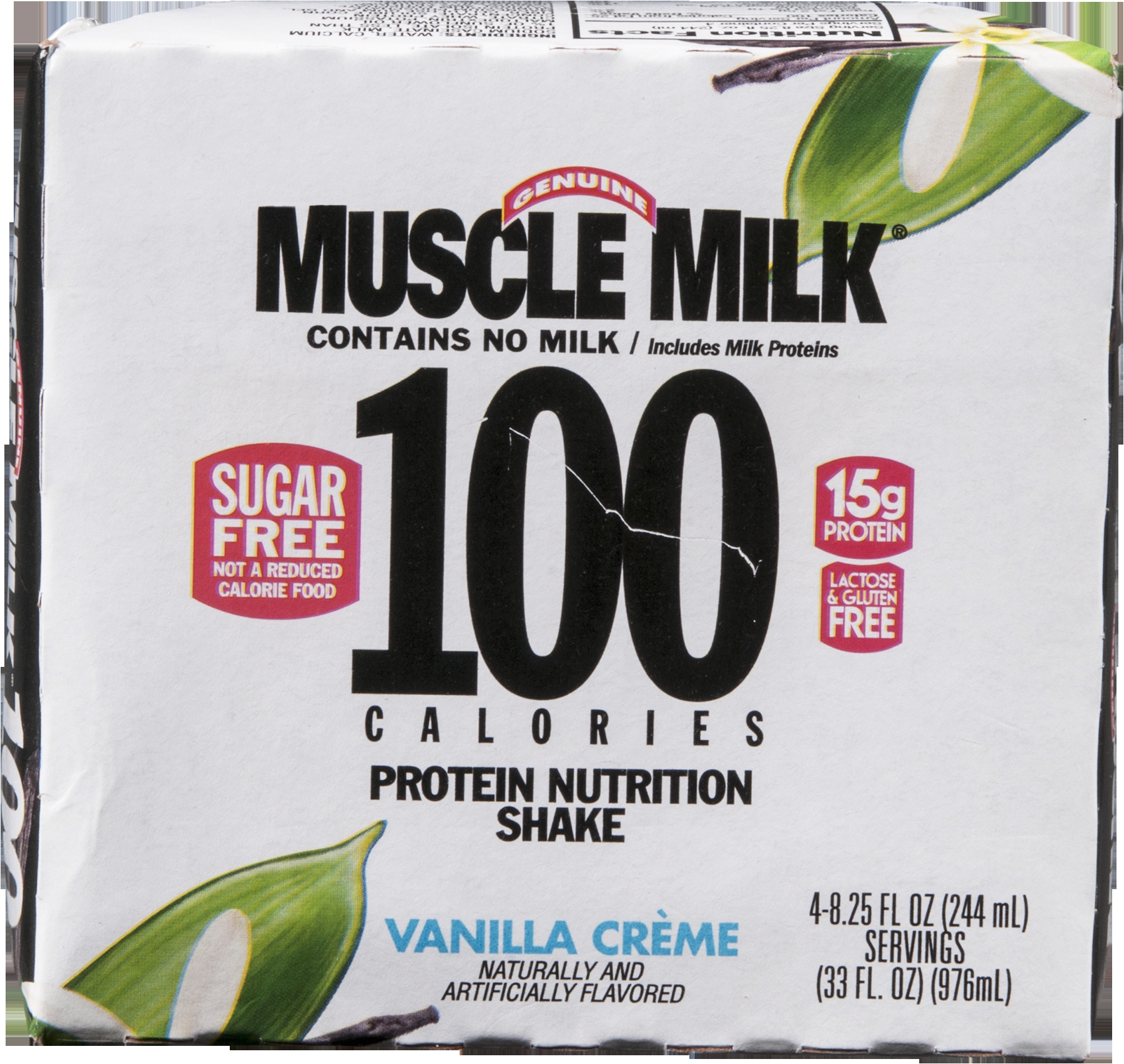 muscle milk shake 15 grams of protein vanilla cra¨me 8 25 oz 4 ct walmart com
