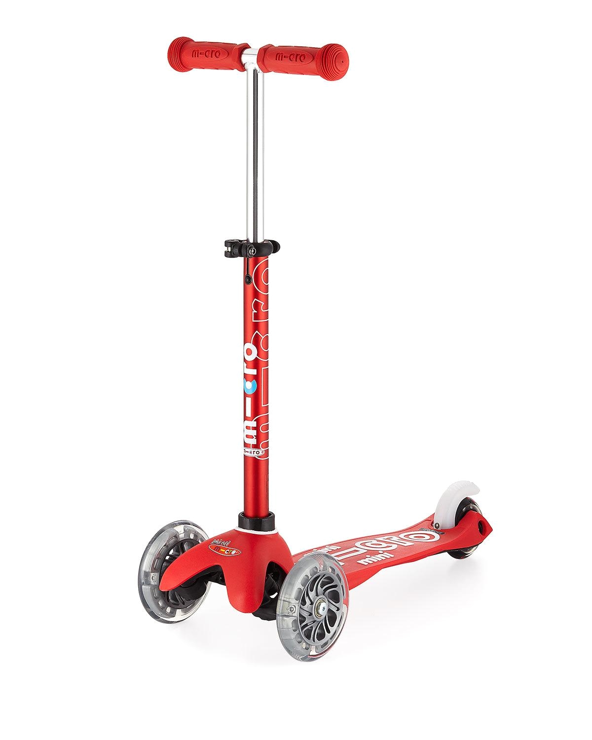 mini deluxe light up scooter red