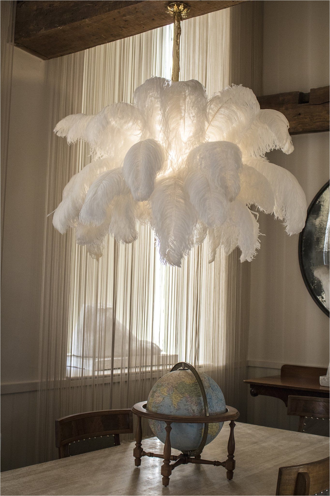 the feather chandelier feather lamp terraced house house rooms ostrich feathers grand
