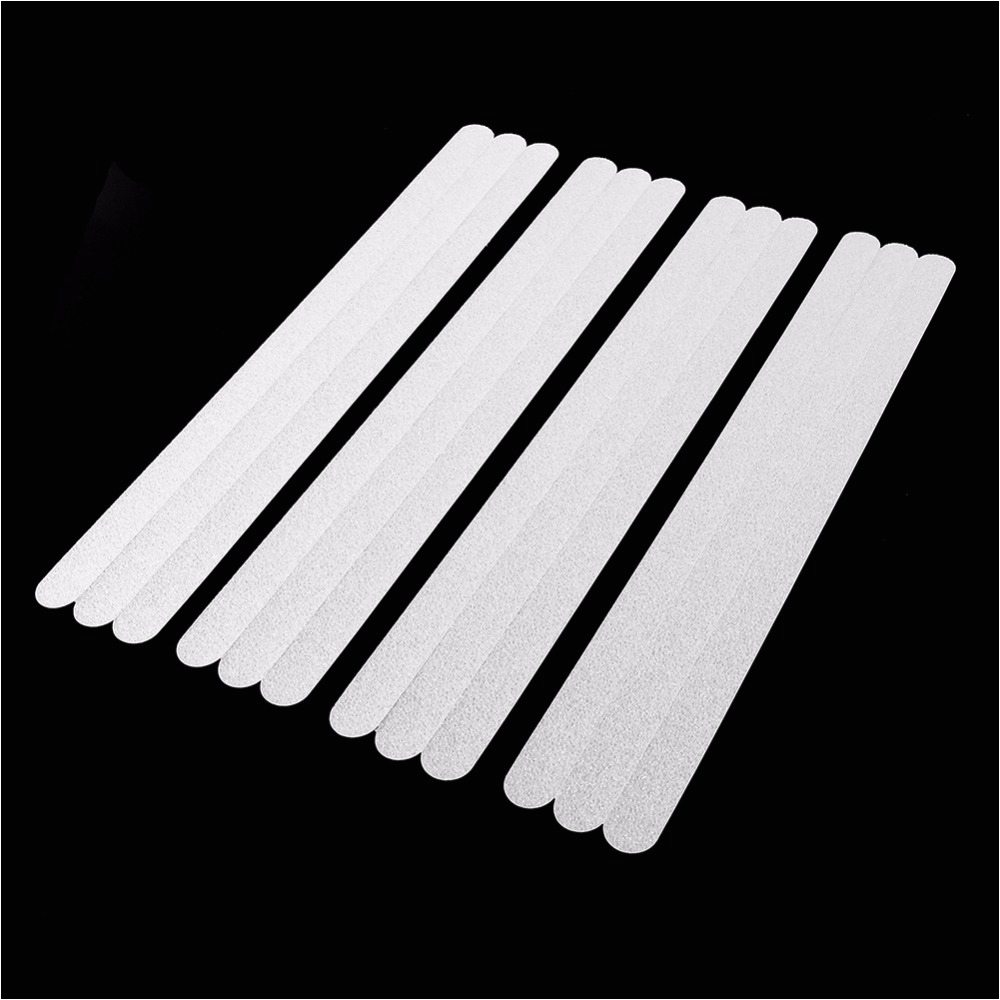 12pcs anti slip bath grip stickers clear non slip flooring safety bath tub shower strips tape mat applique bathroom accessories in wall stickers from home