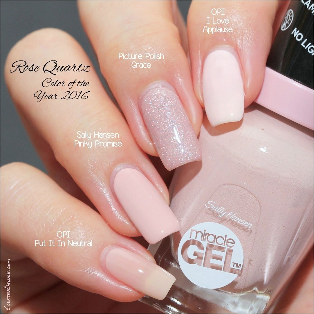 rose quartz pantone color of the year 2016 opi i love applause picture polish grace sally hansen pinky promise opi put it in neutral