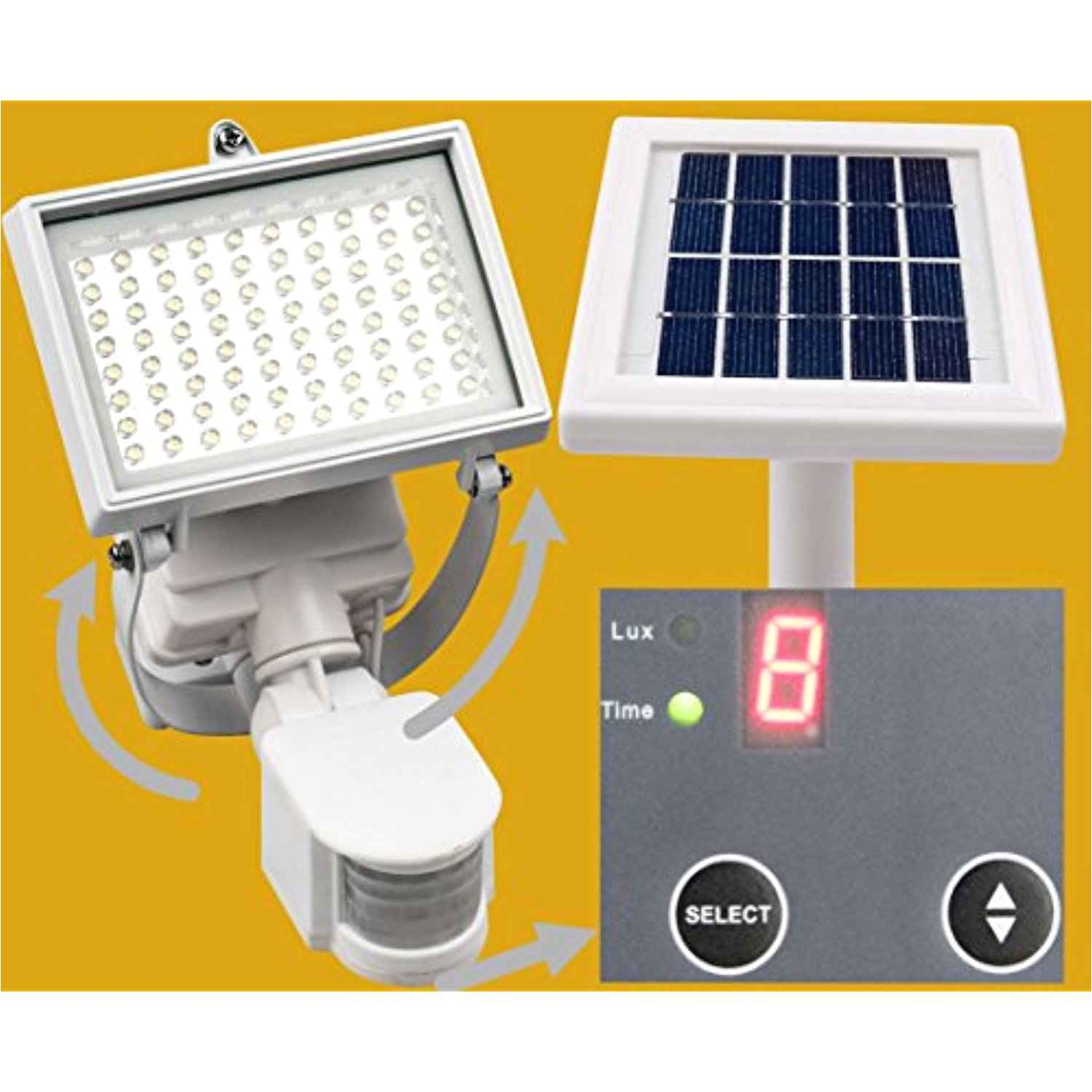 microsolar warm white 80 led waterproof lithium battery from solar led flood light