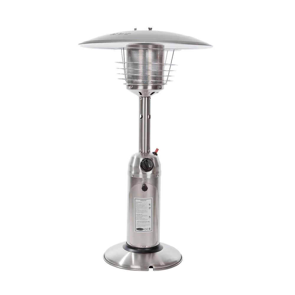 10000 btu stainless steel tabletop propane gas patio heater