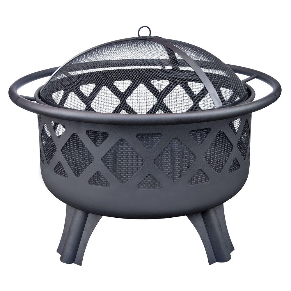 crossfire 29 50 in steel fire pit with cooking grate