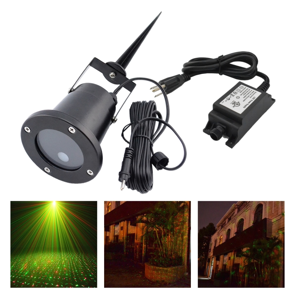 aucd outdoor waterproof rg meteor shower projector laser lights home garden landscape xmas party holiday buried