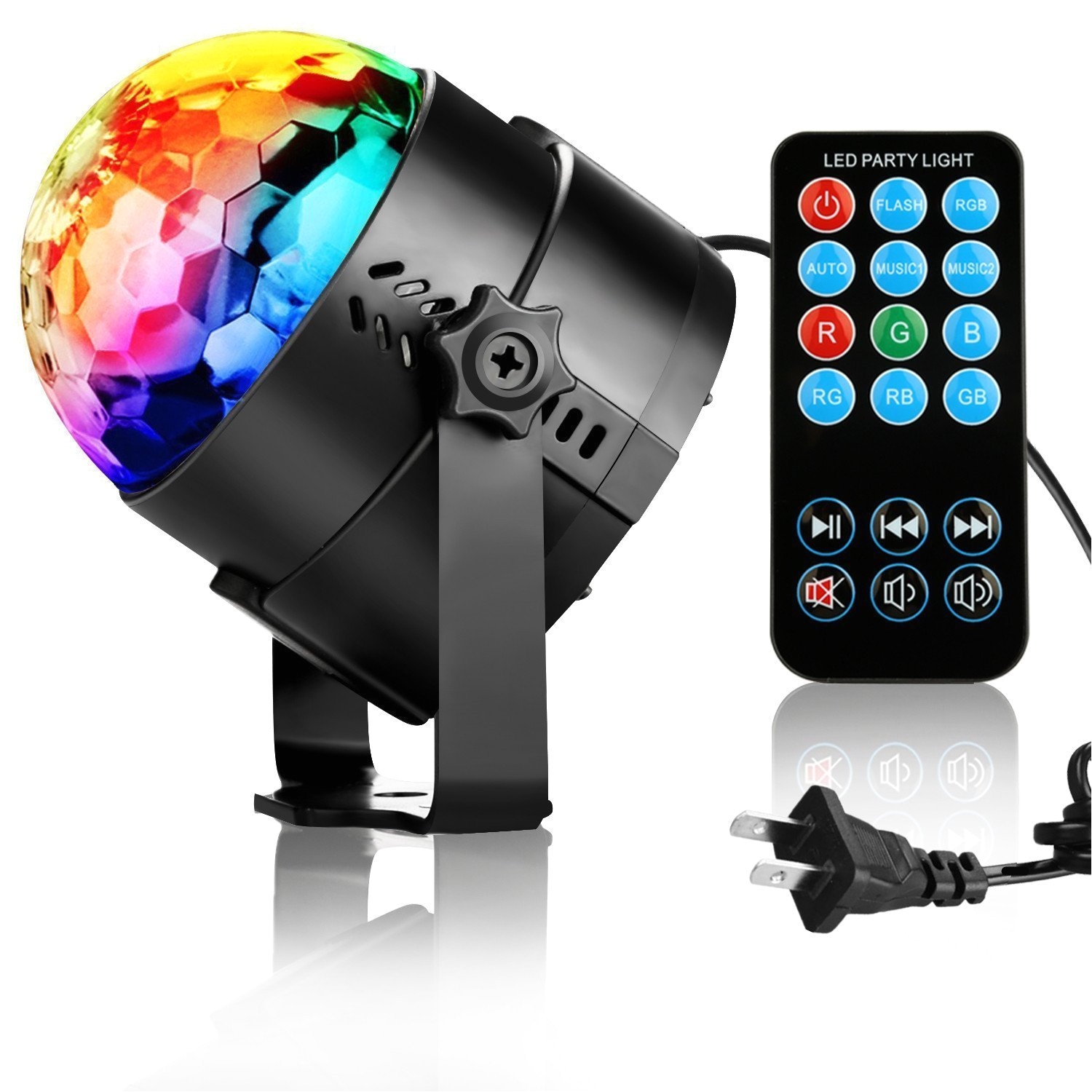 get quotations a· niubier disco ball disco lights party lights music activated lightshow kids karaoke disco light led party