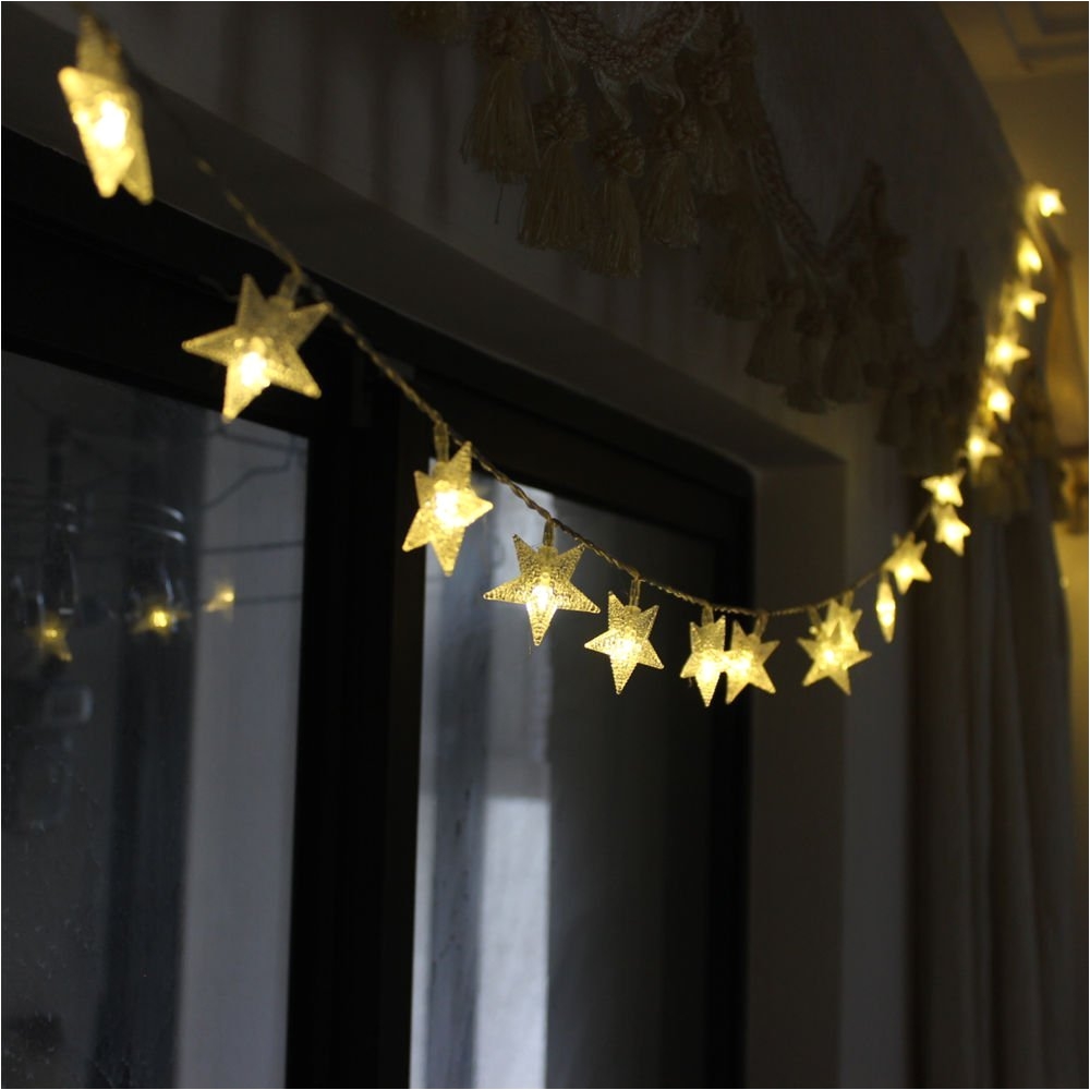 2m led star string lights led fairy lights christmas holiday wedding decoration lights aa battery operate decoration star lights in led string from lights