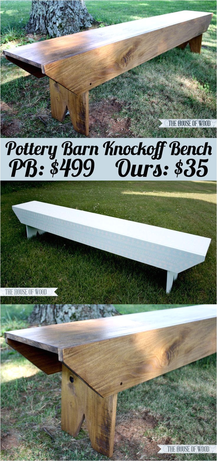 diy pottery barn inspired bench