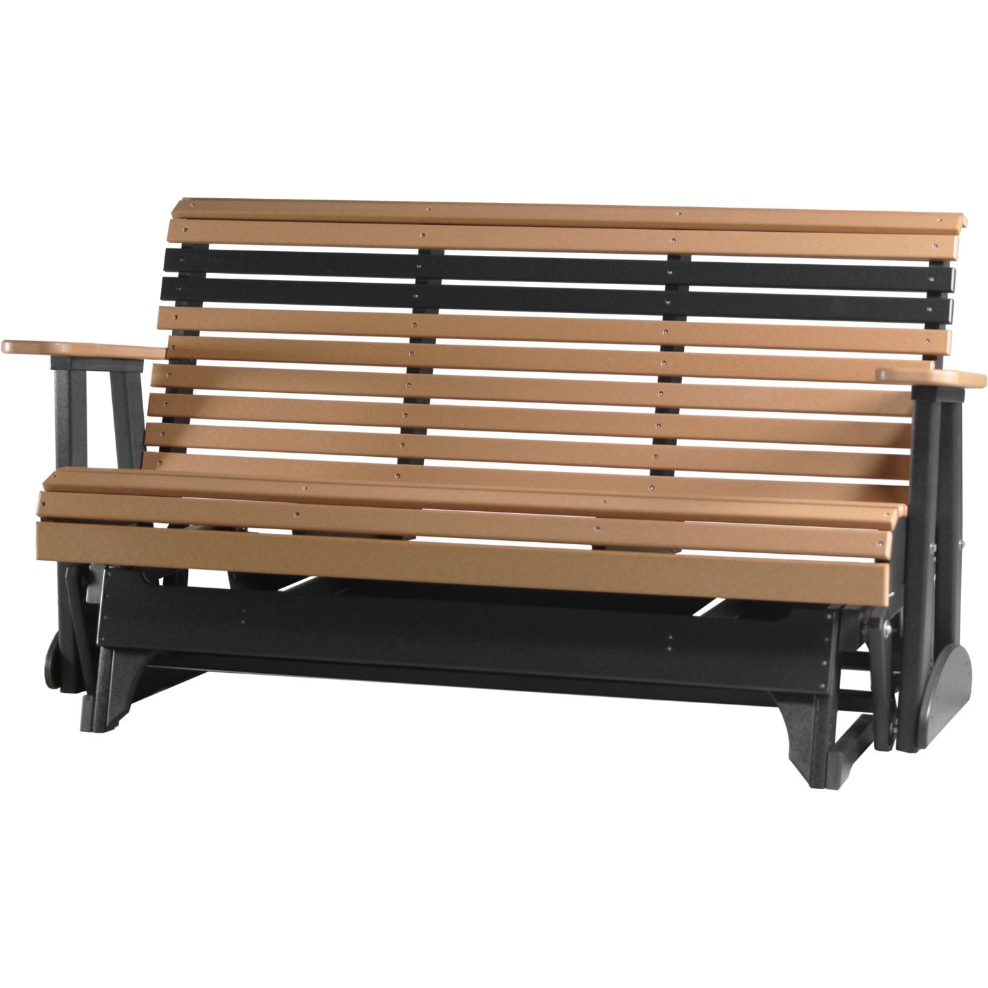 Park Benches at Lowes Luxcraft 5 Foot Rollback Recycled Plastic Outdoor Glider Gliders