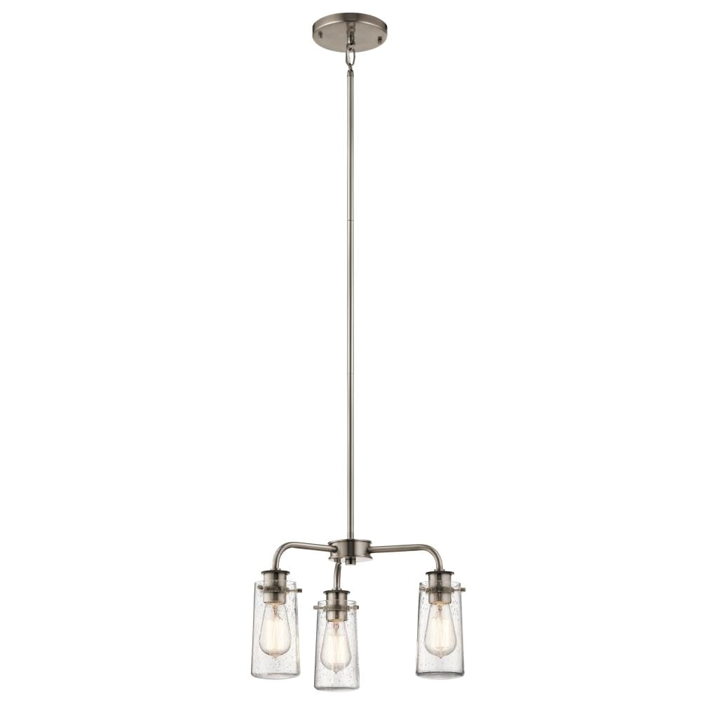 braelyn chandelier semi flush 3 light in classic pewter