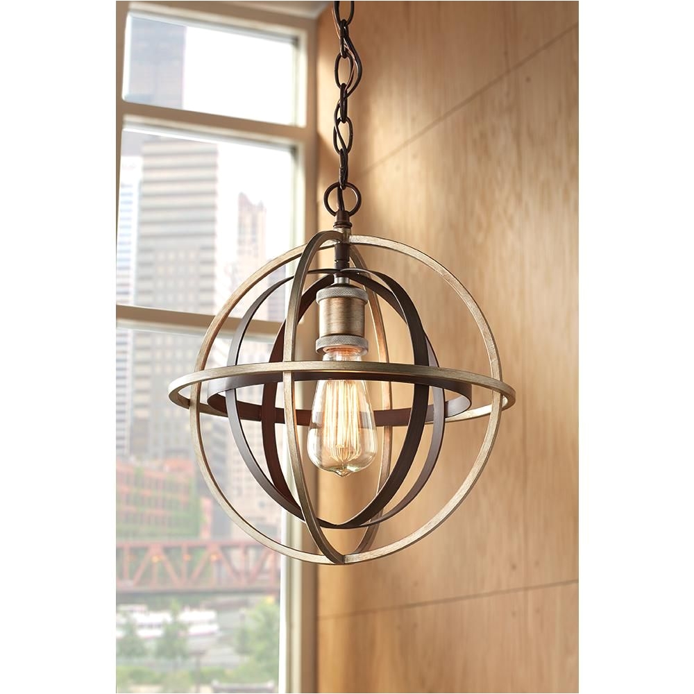 home decorators collection 1 light bronze and champagne pewter orb mini pendant 27030 the home depot