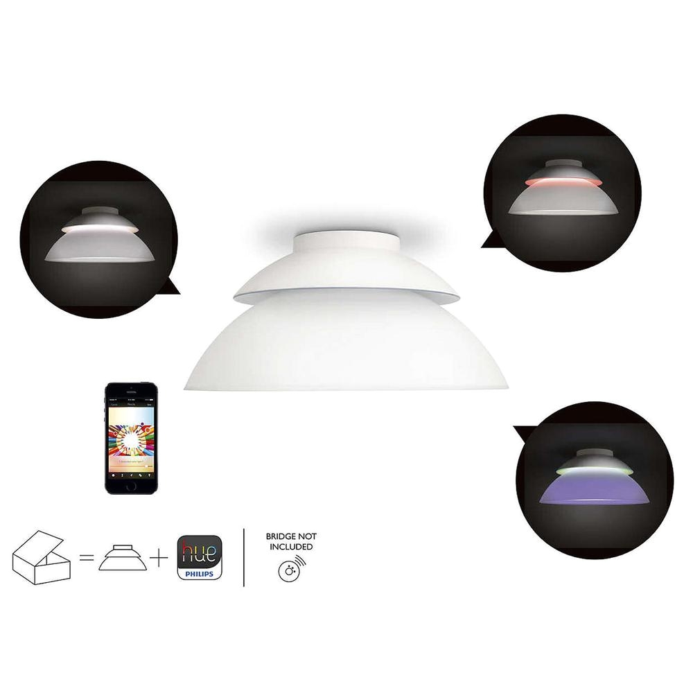 philips hue white and color ambiance beyond dimmable smart ceiling light 2 independent uplight and