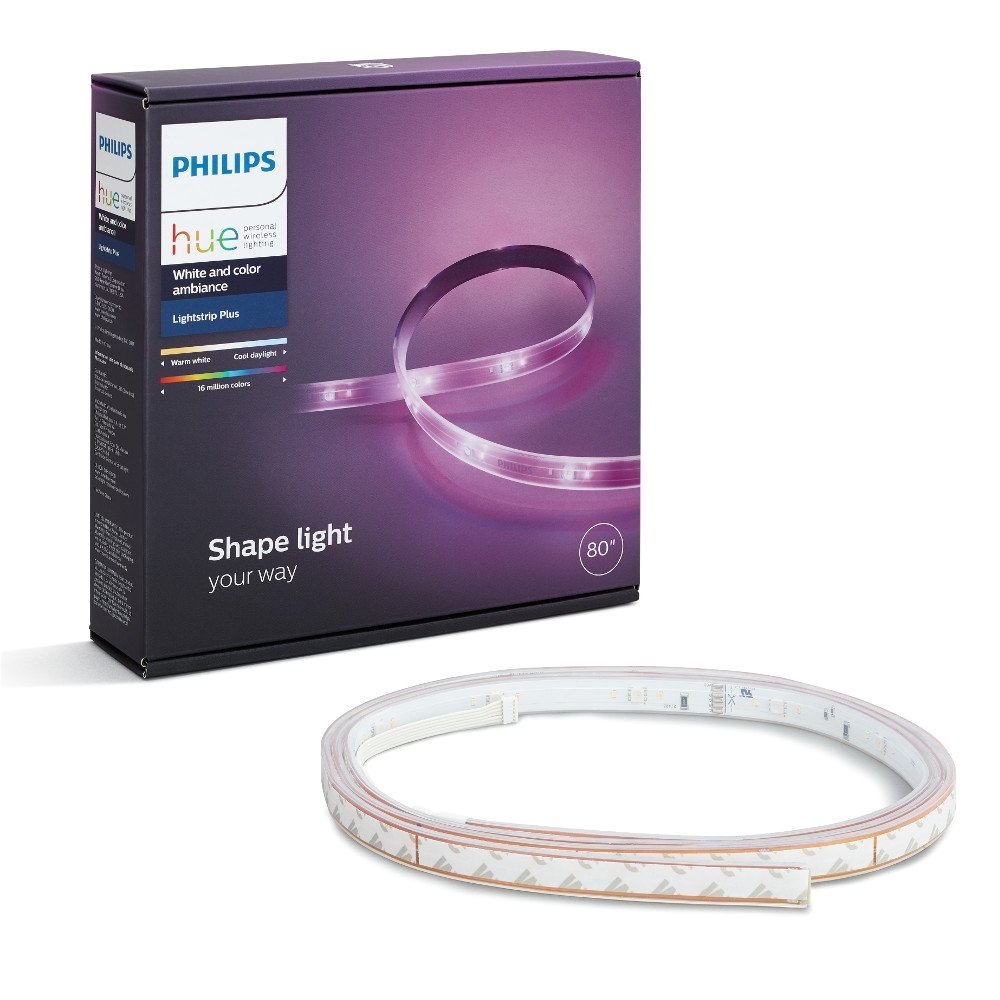 philips hue white and color ambiance lightstrip plus dimmable led smart light compatible with amazon alexa apple homekit and google assistant amazon
