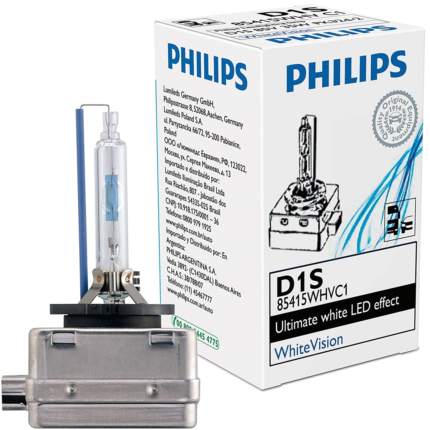 Philips Light Bulbs Automotive Amazon Com Philips D1s Xenon Whitevision Xenon Car Headlight 1x