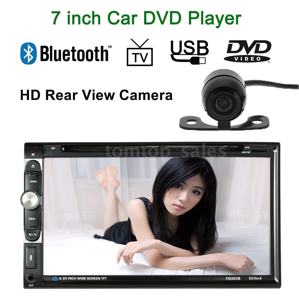 mbluetooth 7 2 din car stereo dvd cd mp3 player fm radio aux tv with camera x5q3
