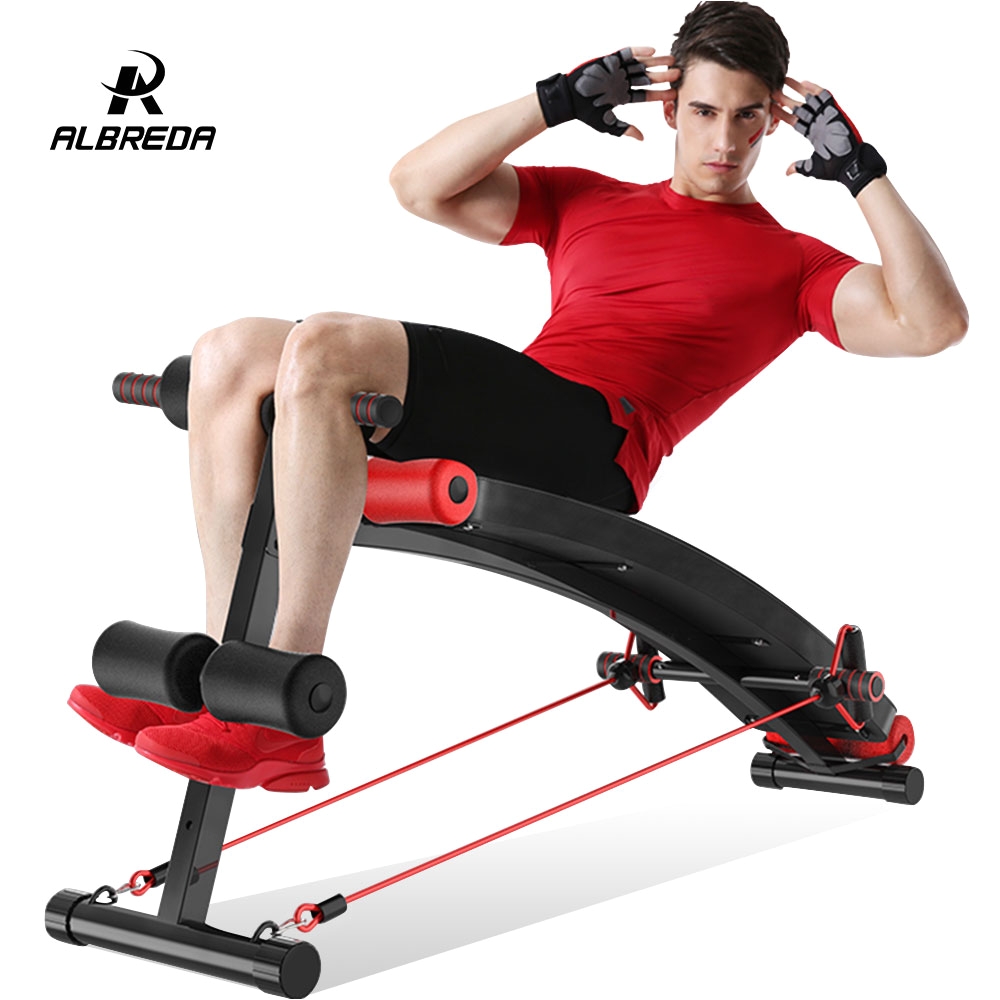 albreda new sit up benches inversion table fitness training more function muscles plate household bodybuilding equipment machine in sit up benches from