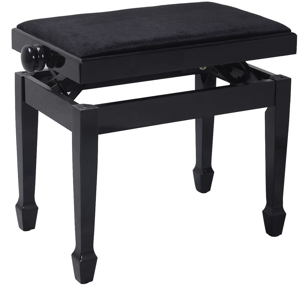 new height adjustable 18 22 piano bench solid wood black adjustablebench