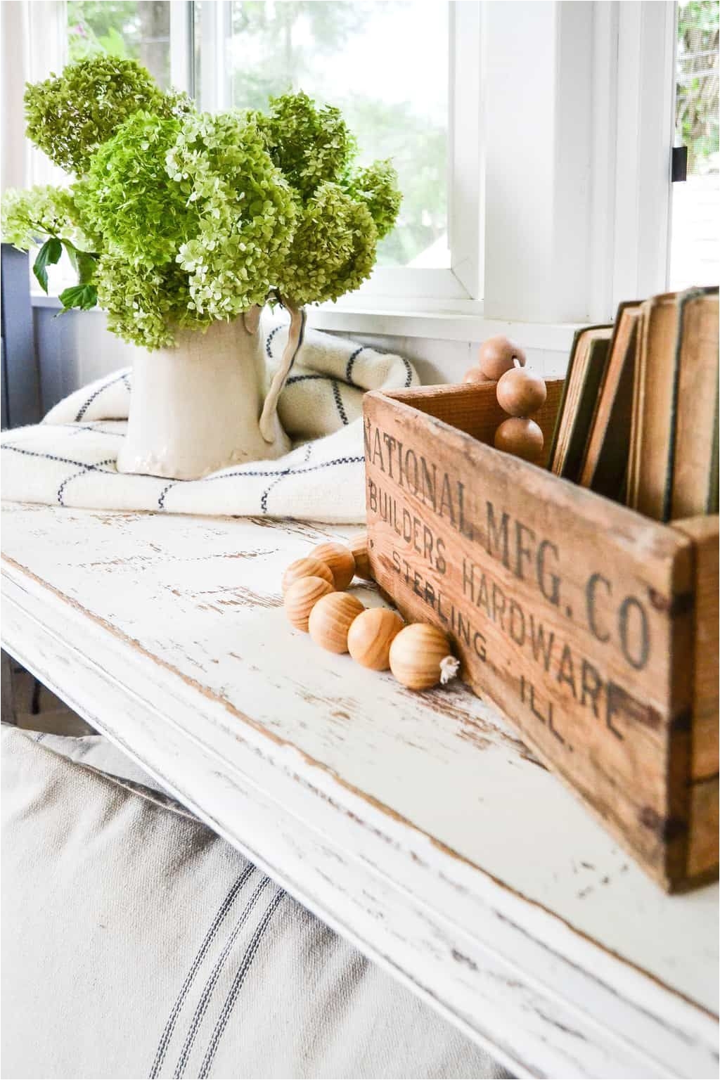 piano bench turned farmhouse bench