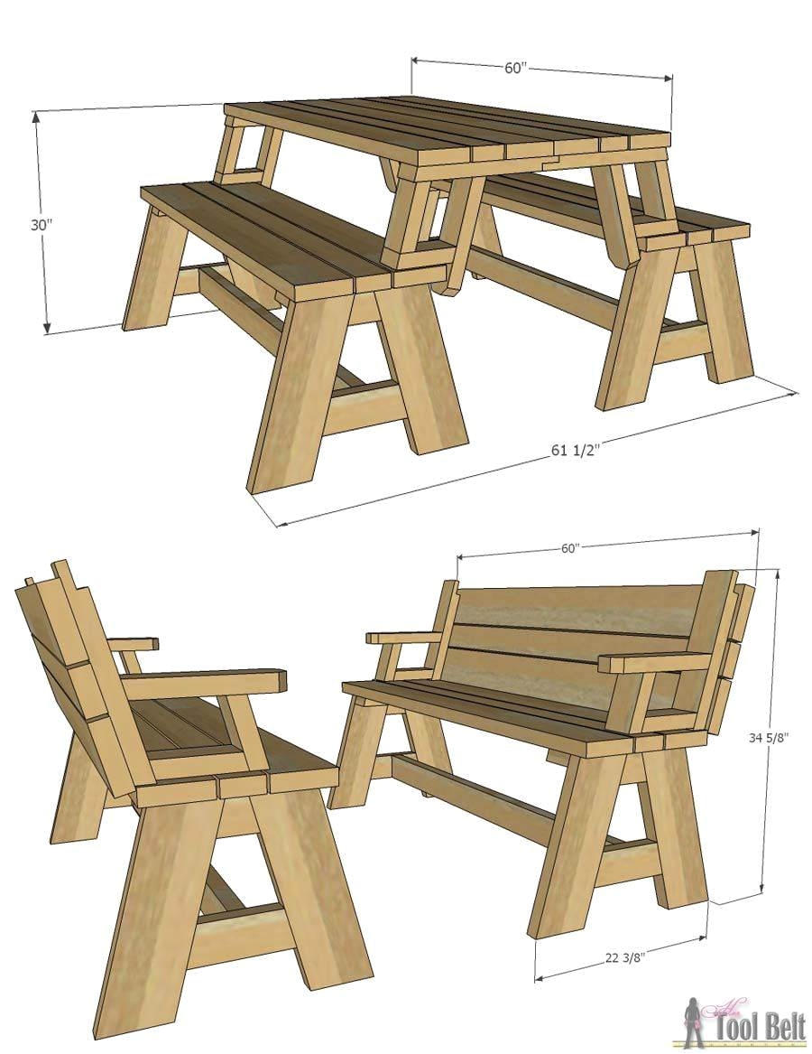 folding picnic table plans collection convertible picnic table and bench woodworking plans