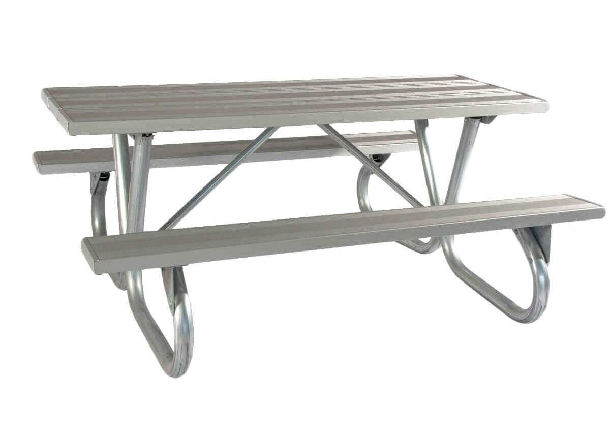 bench picnic table plans inspirational 8 ft aluminum picnic table with heavy duty bolted 2 3