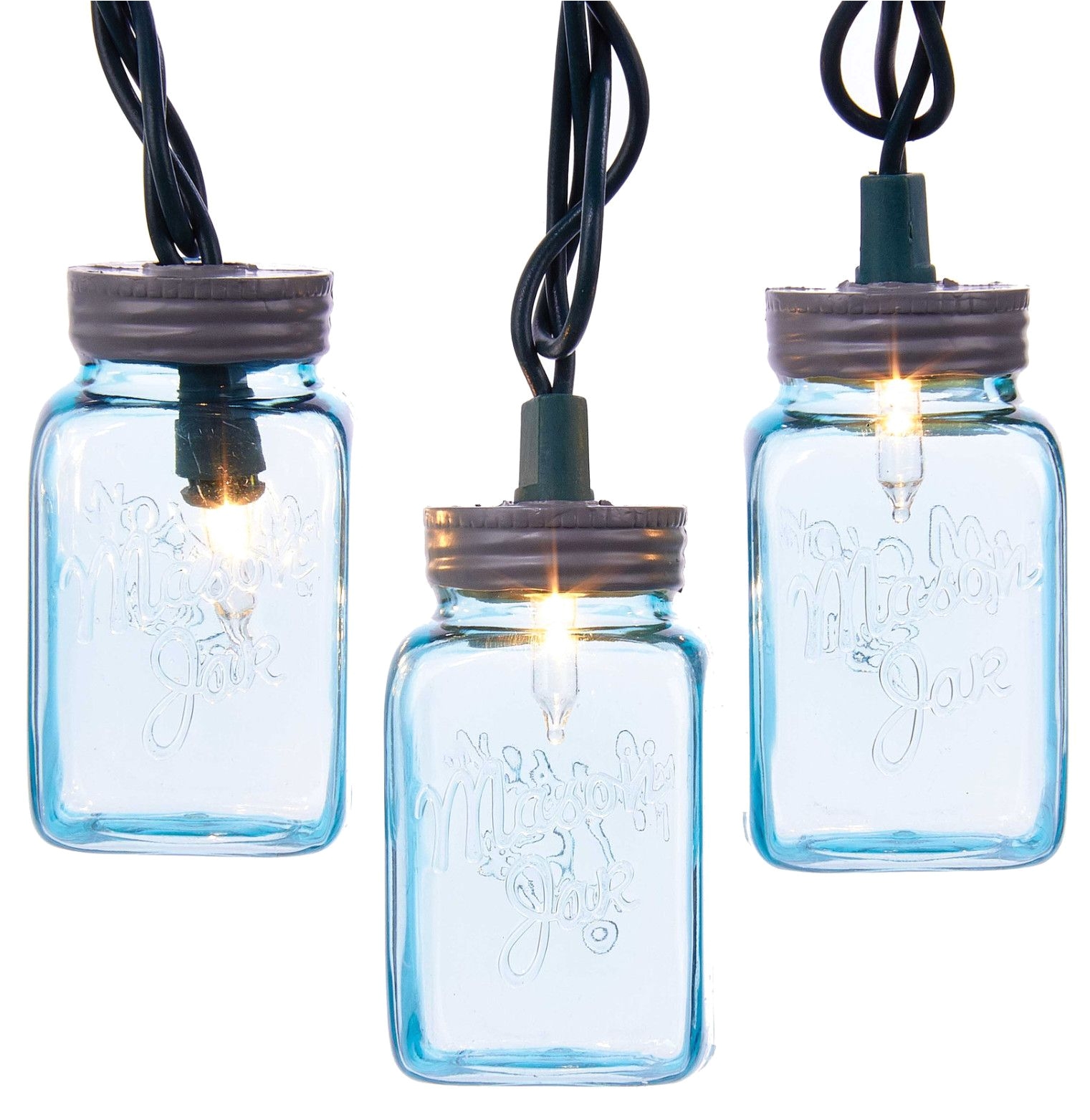 light up your kitchen with these charming mason jar string lights for a warm and inviting atmosphere 10 blue mason jar lights plastic imported