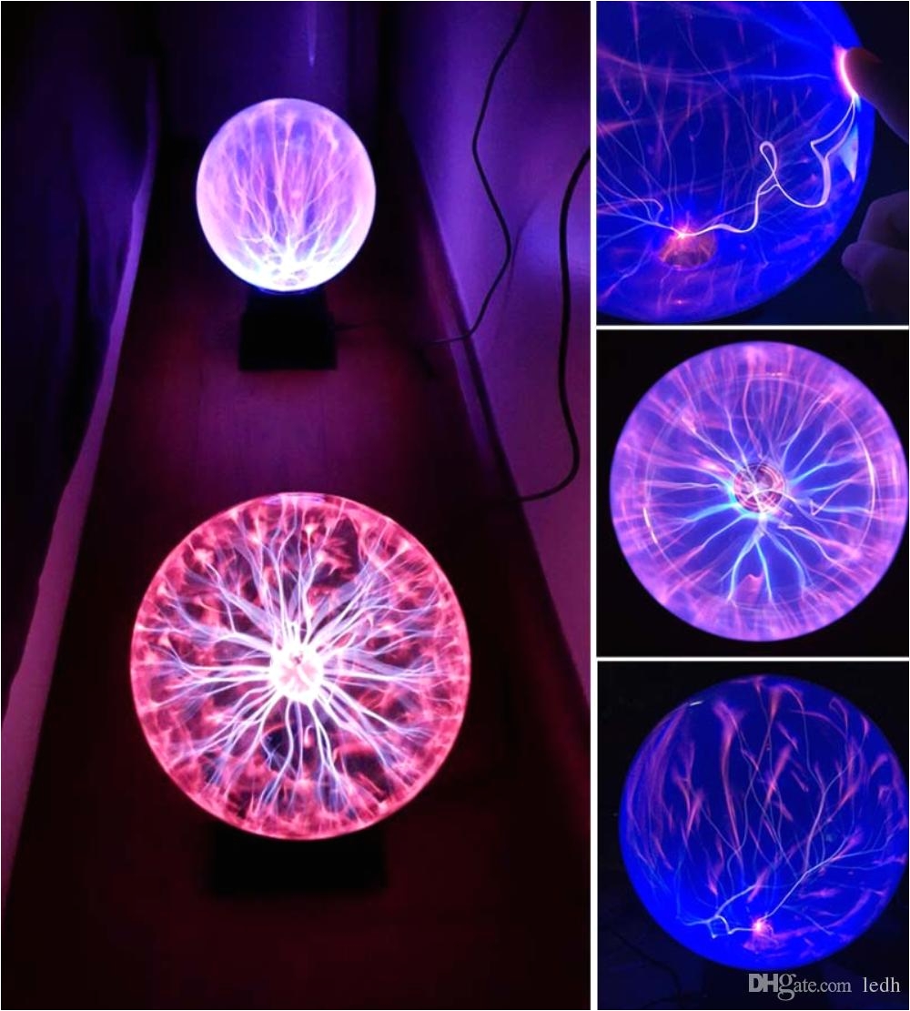 sphere lightning lamp light party black base glass plasma ball novelty glass magic plasma ball light glass christmas balls decorative lava