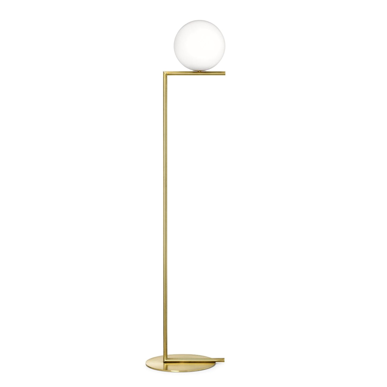 buy flos ic lights floor lamp brass by michael anastassiades