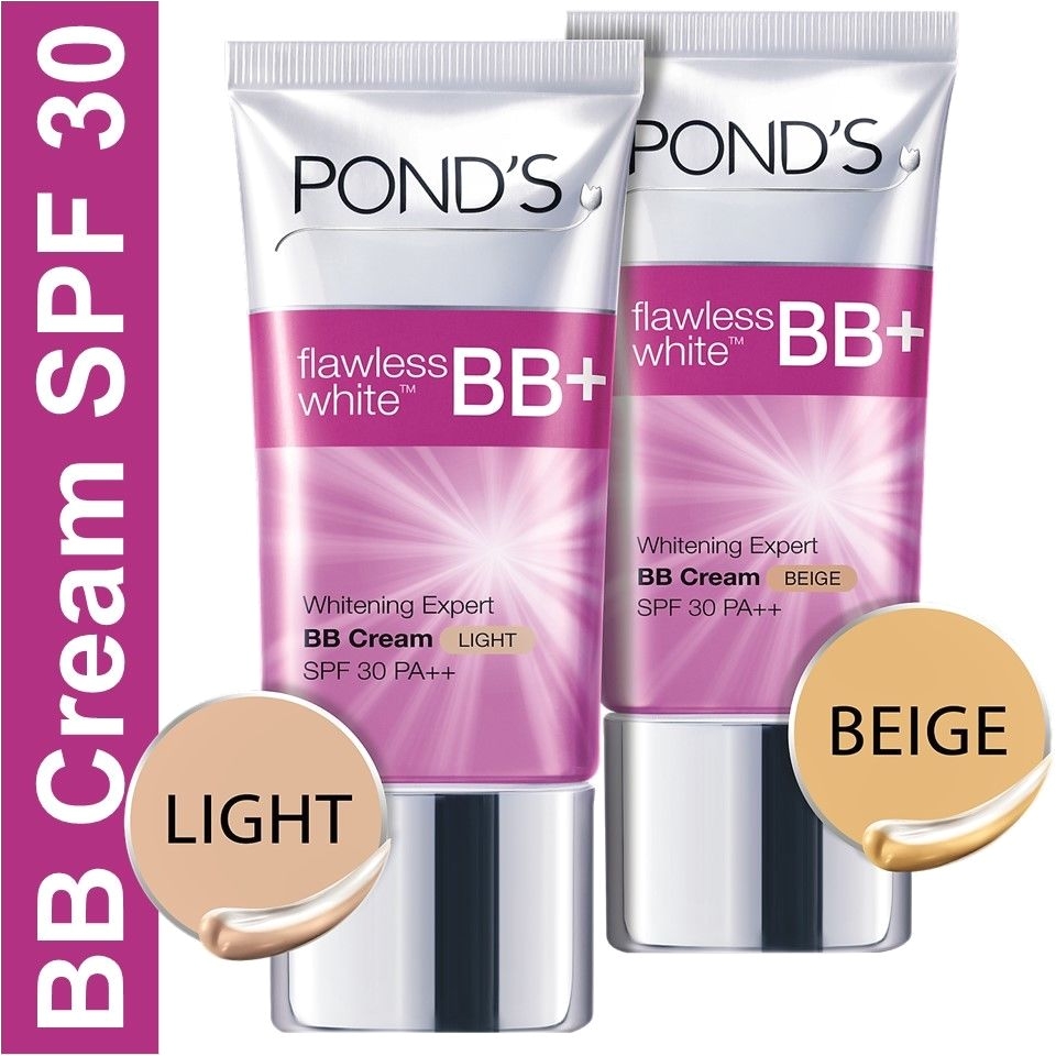 25g ponds flawless white bb cream whitening expert skin spf 30 light beige 1 of 1only 0 available