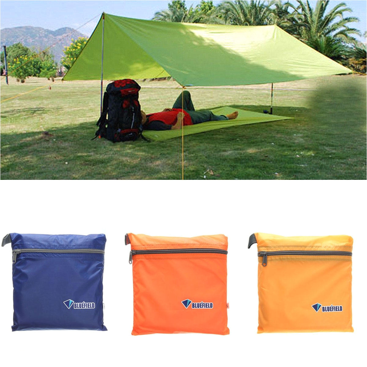 ipreea¢ 250x150cm portable camping tent sunshade outdoor waterproof shelter canopy tentage