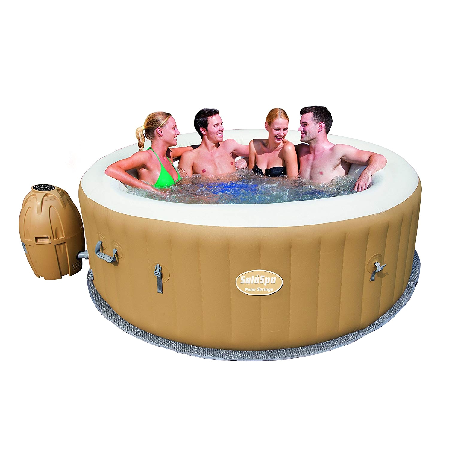 amazon com saluspa palm springs airjet inflatable 6 person hot tub garden outdoor