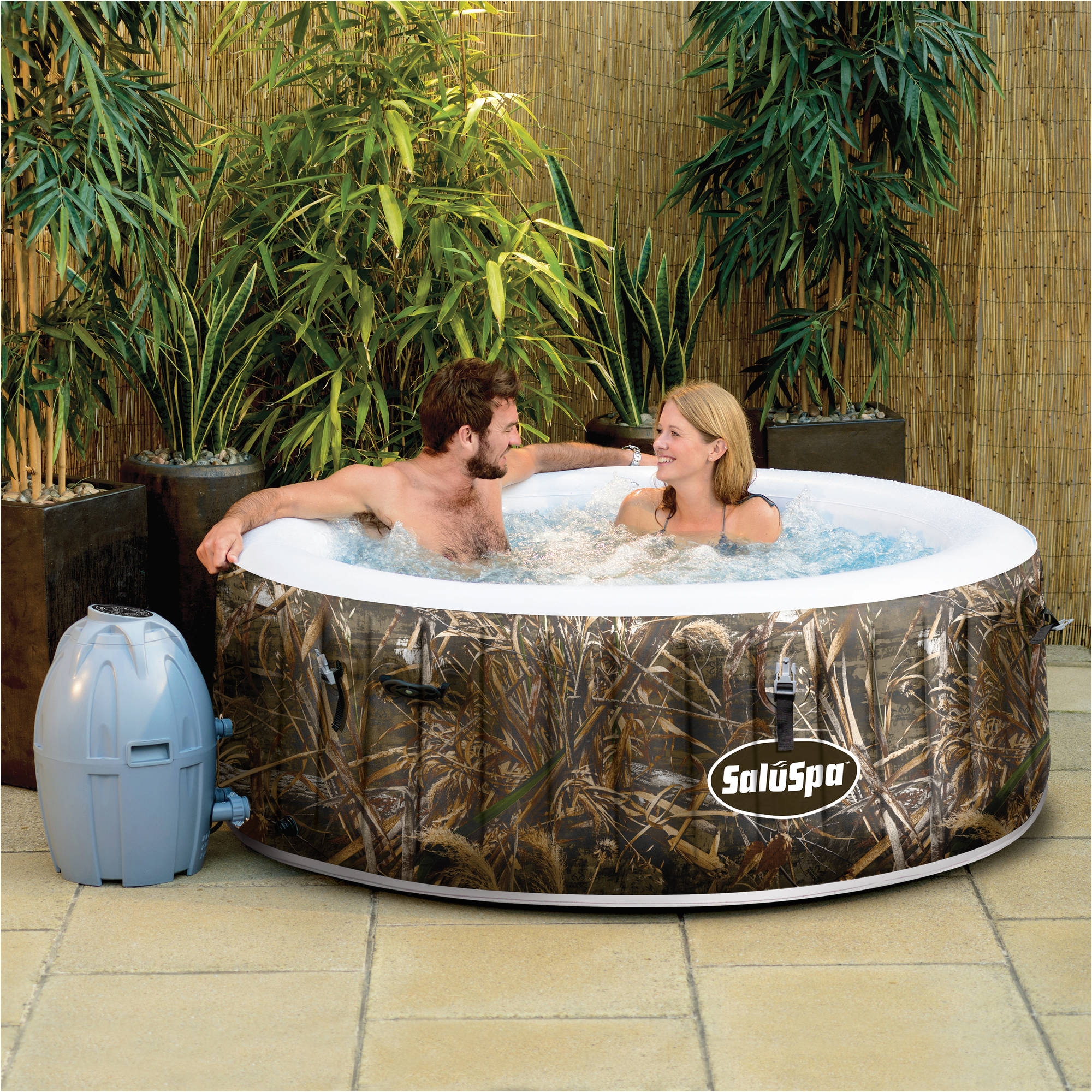 saluspa realtree max 5 airjet 4 person portable inflatable hot tub spa walmart com