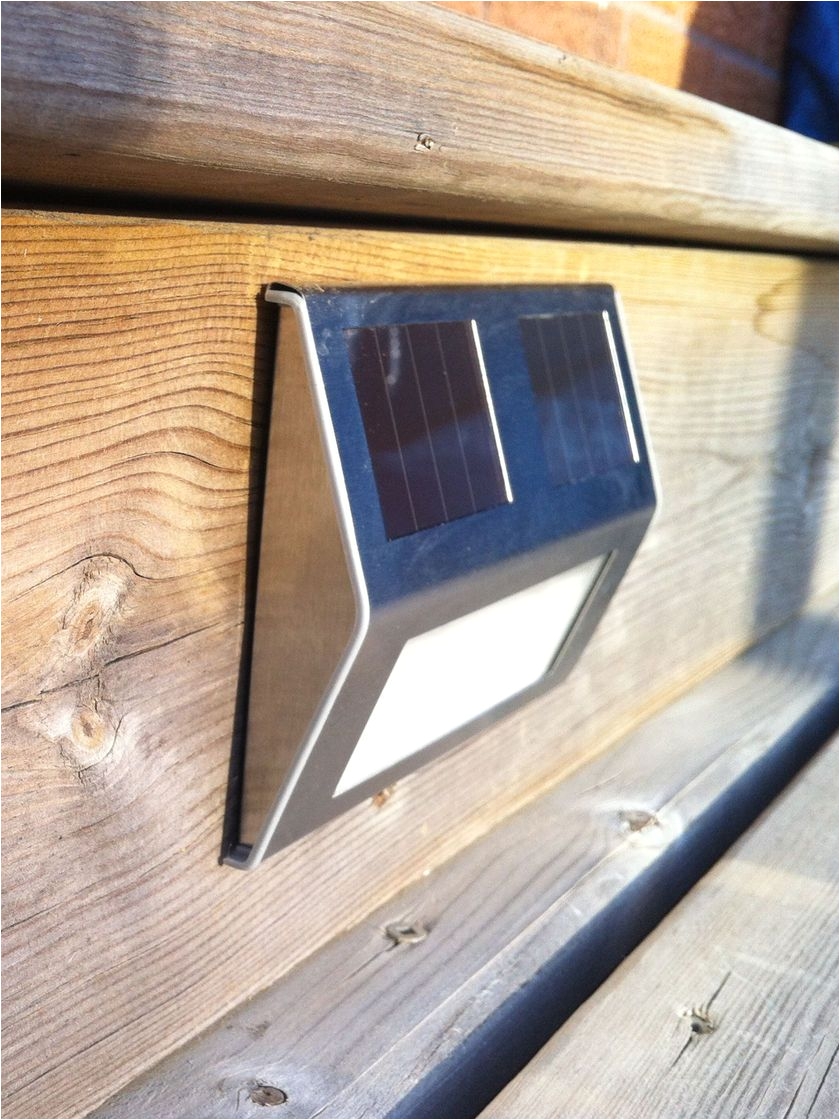 solar powered lights illuminate steps or deck more