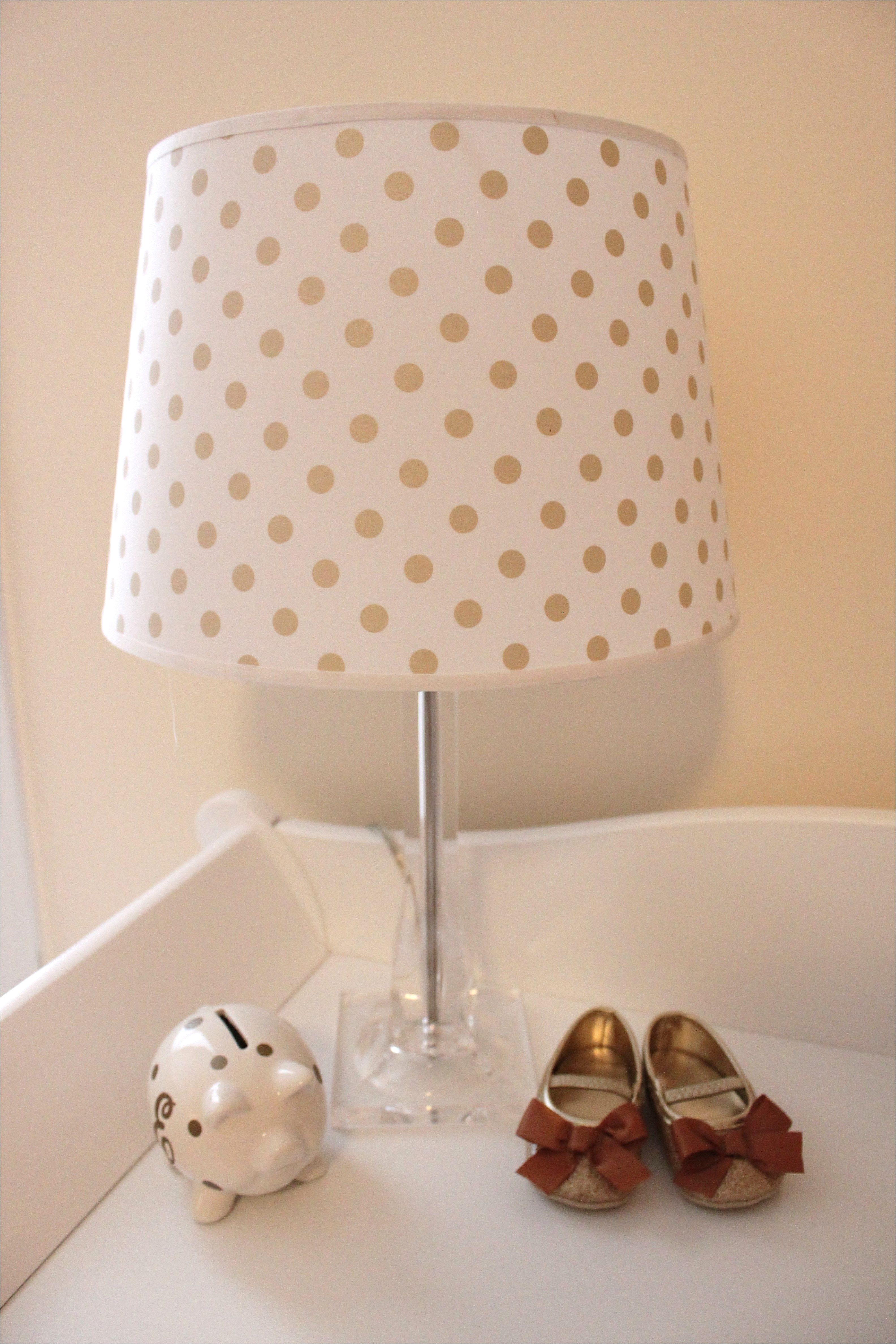 gold dot lampshade from pottery barn http www potterybarnkids com