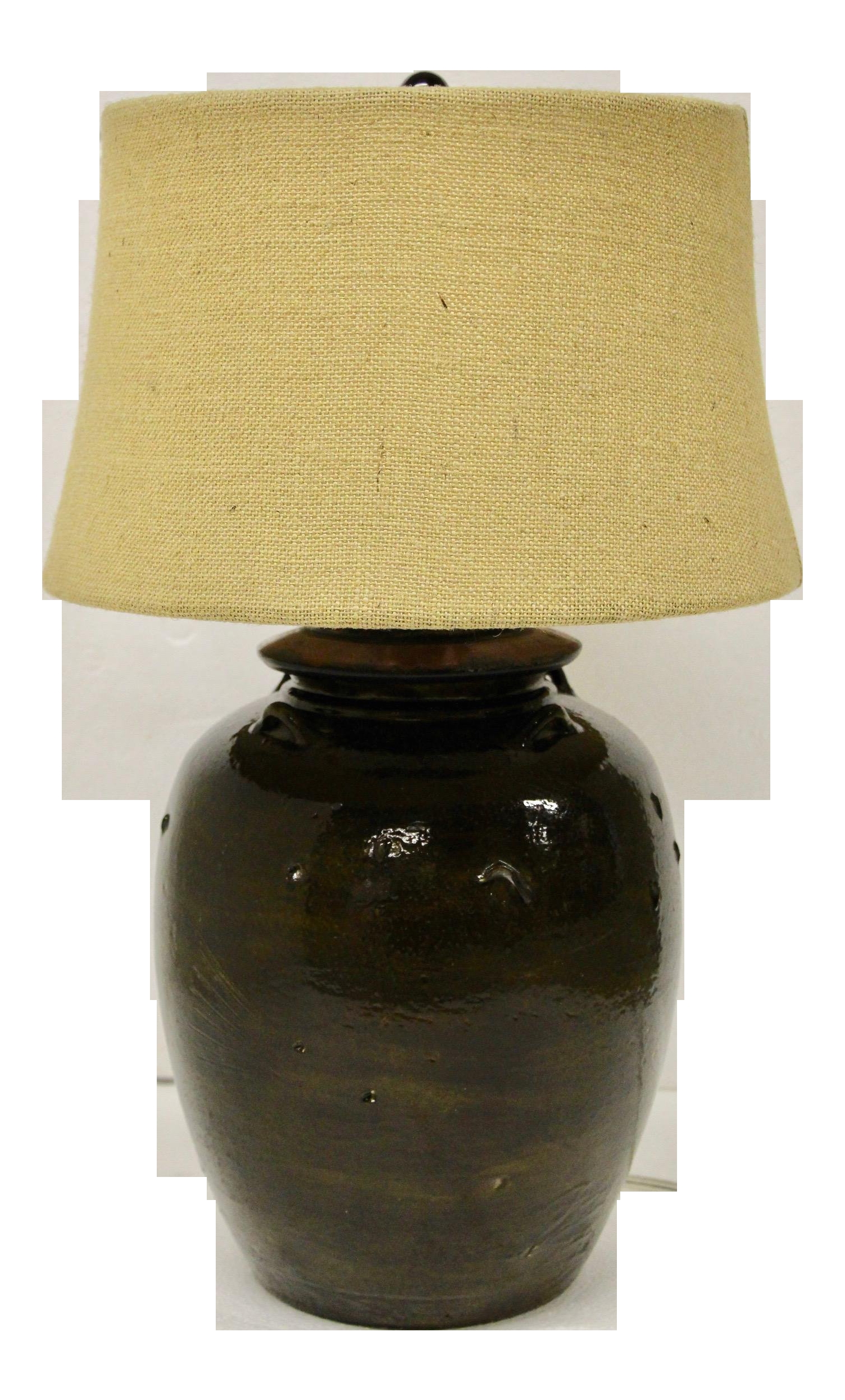 pottery barn courtney ceramic table lamp with burlap shade 5124